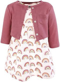 Hudson Baby Infant and Toddler Girls Cotton Dress and Cardigan Set by HudsonBaby