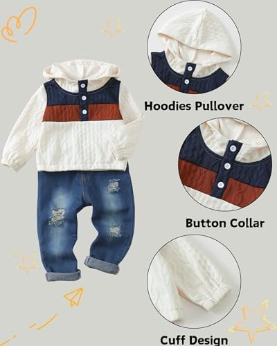 XUANHAO Baby Boy Clothes Toddler Outfits Hoodie Jeans Clothing 12 Months-5T - Image 4