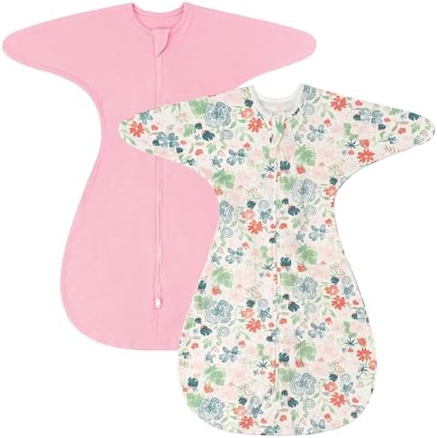 ZIGJOY Swaddle Sleep Sack 3-6 Months, 1.0 Tog Cotton Baby Swaddle Blanket by ZIGJOY
