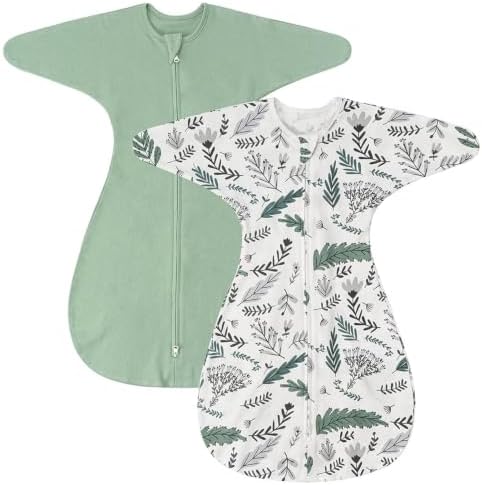 ZIGJOY Swaddle Sleep Sack 3-6 Months, 1.0 Tog Cotton Baby Swaddle Blanket by ZIGJOY