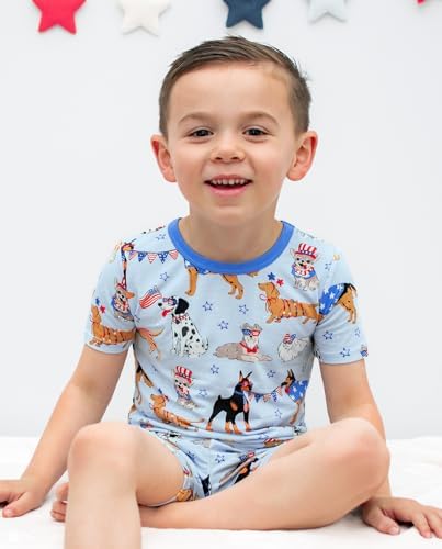 babee Reshinee Bamboo Viscose Toddler Boys Pajamas Set, Short Sleeve Kids - Image 4