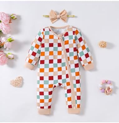 Mikrdoo Newborn Baby Girl Clothes Long Sleeve Romper - Image 4