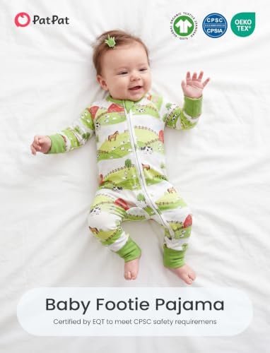 PATPAT Organic Cotton Baby Footie Pajamas - Image 2