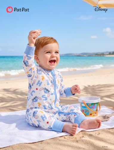 Disney Baby Organic Cotton Zip Footie Clothes Romper Outfit - Image 2
