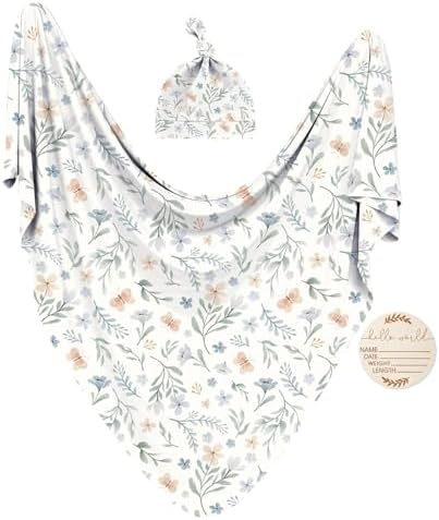 Newborn Receiving Nursery Flower Blanket Baby Swaddle Wrap - Image 2