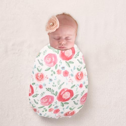 david's kids 4 Pack Baby Muslin Swaddle Blankets, 100% Cotton and Ultra Soft - Image 4