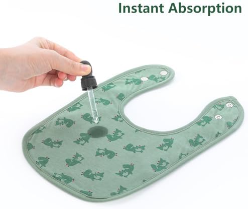 Hakochia Waterproof Baby Bibs Organic Cotton Super Soft and Absorbent - Image 3