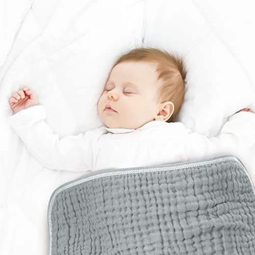 Remagr 8 Packs Muslin Burp Cloths Large 20" x 10", 6 Layers Unisex Baby - Image 5
