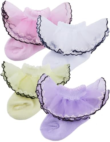 PrinceSasa Little Baby Girl Princess Lace Ruffles Socks Set - Image 2