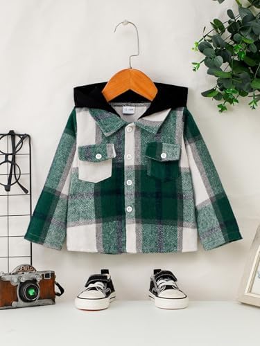 Toddler Baby Boy Long Sleeve Shirt Flannel Buffalo Plaid Shirts Button Down - Image 7