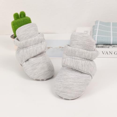 ohsofy Newborn Baby Cotton Booties Stay On Slipper Winter Warm Soft Shoes - Image 6