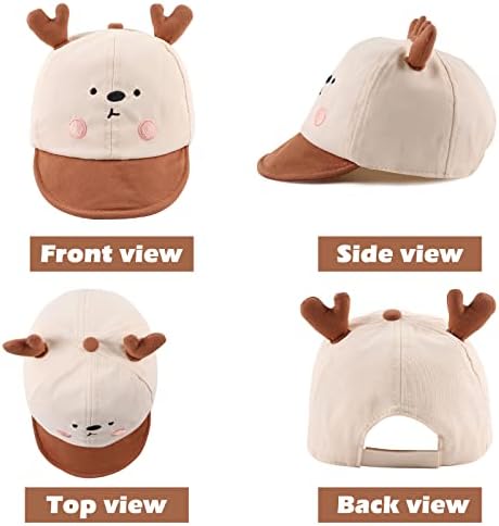 JANGANNSA Baby Duck Cap Infant Kids Sun Hat Bear Cute Cartoon Caps Spring Summer - Image 2