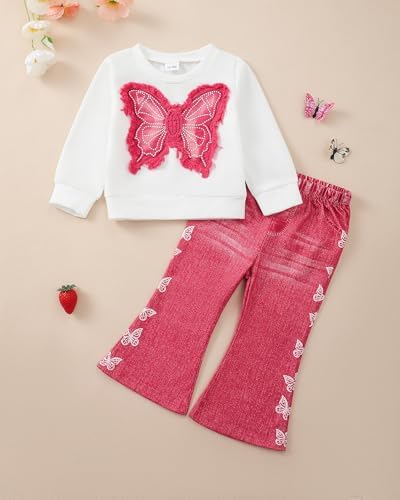 Renotemy Toddler Baby Girl Clothes Fall Winter Outfits Gifts 12Months-5T - Image 3