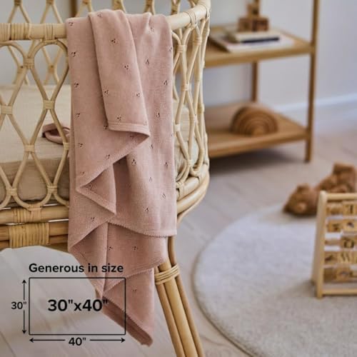 Receiving Blankets, 100% Organic Cotton Knit, Newborn Baby Swaddle | - Image 6