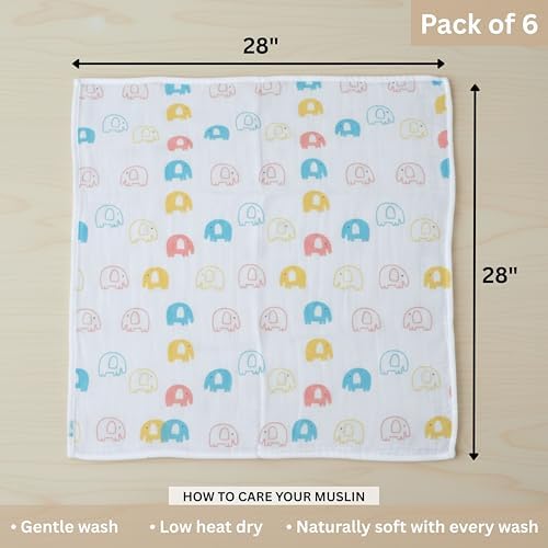 Cotton Baby Swaddle Blanket 28"x28" – Soft Breathable Newborn Receiving Blanket - Image 3