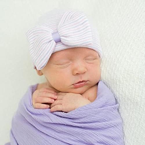 DRESHOW BQUBO 4 Pack Newborn Hospital Hat Infant Baby Hat Cap - Image 4