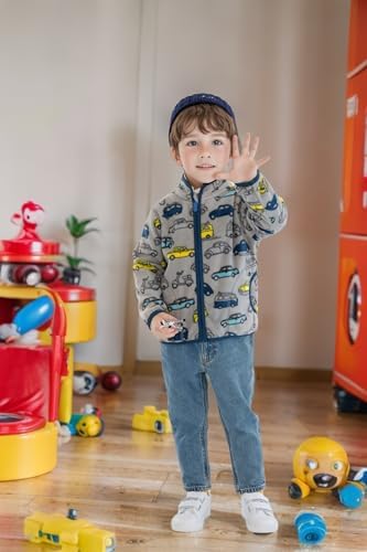 Toddler Boys Girls Fleece Jacket Lightweight Fall Spring 2-12 Years - Image 2