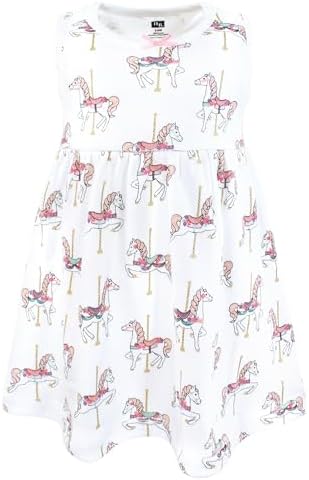 Hudson Baby Infant and Toddler Girls Cotton Dress and Cardigan Set - Image 4