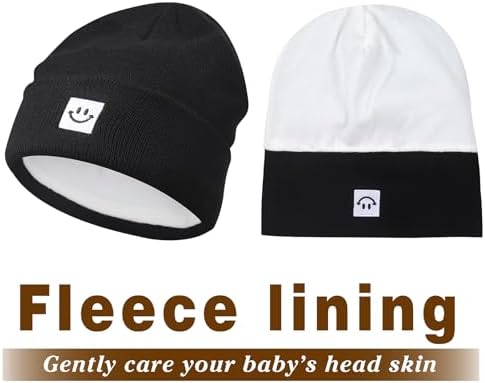 MaxNova 2 Pack Baby Beanie Fleece Lined Knit Toddler Hat - Image 6