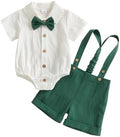 PUHHAPIEY Baby Boy Gentleman Wedding Outfit Dress Romper Suspender Pants | 0 3 by PUHHAPIEY