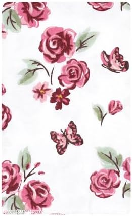 Luvable Friends Hudson Baby Flannel Burp Cloths 10pk, Rose Garden - Image 2