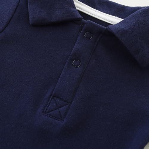 Baby Girl Collared Onsie Polo Bodysuit Boy Cotton Romper Short Sleeve 0~24M - Image 3