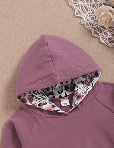 oklady Baby Girl Clothes, Hoodie Tops Floral Pant - Image 3