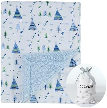 CREVENT 30''X40'' Cute Cozy Fluffy Warm Baby Blanket by CREVENT