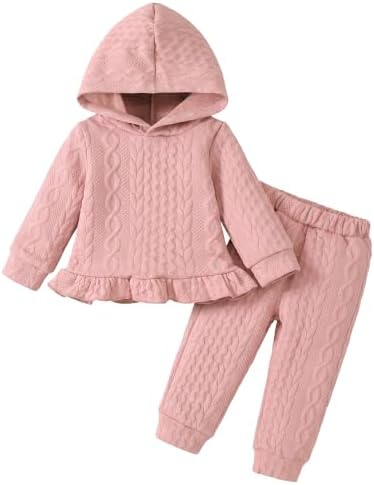 Mioglrie Baby Toddler Girl Clothes Infant Fall Winter Hoodie Solid Outfits by Mioglrie
