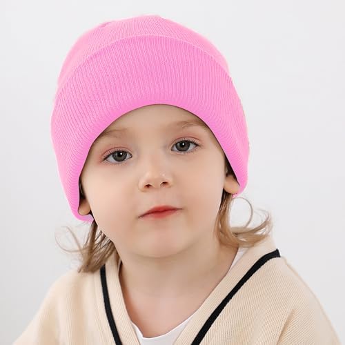 DOOVID Toddler Beanie Kids Warm Knit Beanie Hat Baby Boys Girls Knit Caps - Image 3