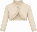 Lilax Little Girls' Knit Long Sleeve Button Closure Bolero Cardigan Shrug by Lilax