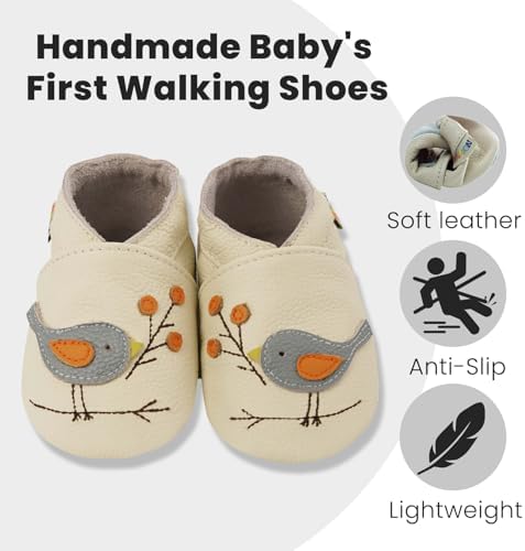 YALION Baby Soft Leather Shoes Suede Sole Infant Toddler First Walking Sports - Image 3