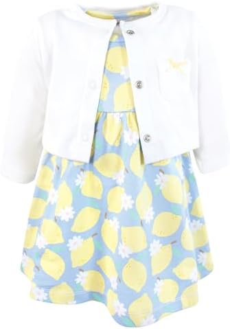 Hudson Baby Infant and Toddler Girls Cotton Dress and Cardigan Set by HudsonBaby