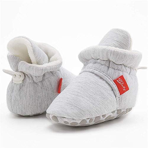 HsdsBebe Unisex Newborn Baby Cotton Booties Non-Slip Sole - Image 3