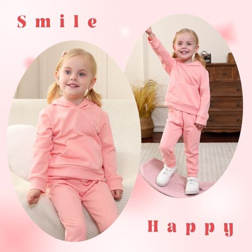 YOUNGER TREE Baby Clothes for Girls Boy Solid Color Hoodie and Sweatpants - Image 2