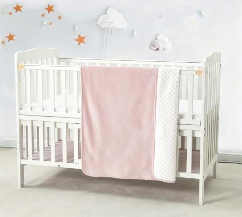 CREVENT Minky Baby Blanket for Girls Boys, Soft Plush Receiving Blanket for - Image 5