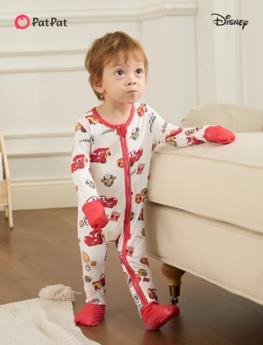 Disney Baby Organic Cotton Zip Footie Clothes Romper Outfit - Image 3