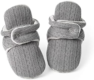 ohsofy Newborn Baby Cotton Booties Stay On Slipper Winter Warm Soft Shoes by ohsofy