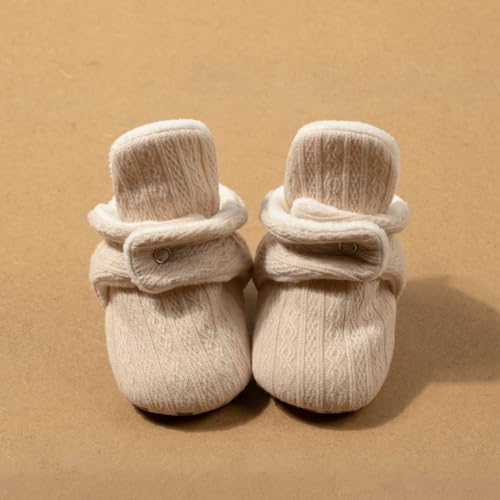 ohsofy Newborn Baby Cotton Booties Stay On Slipper Winter Warm Soft Shoes - Image 6