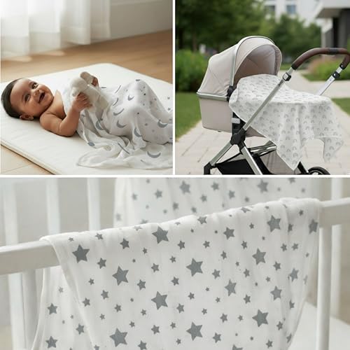 Cotton Baby Swaddle Blanket 28"x28" – Soft Breathable Newborn Receiving Blanket - Image 4