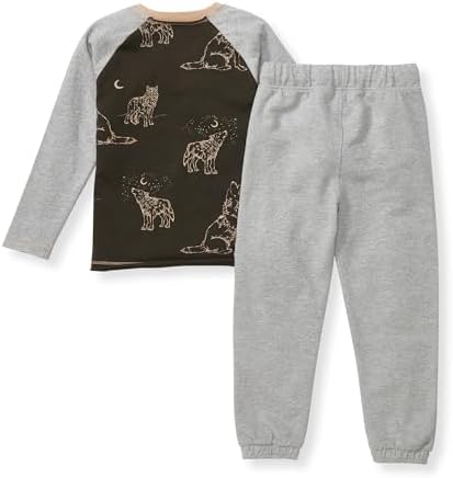 Burt's Bees Baby Boys Shirt and Pant Set, Long Sleeve Top & Bottom Outfit Bundle - Image 2