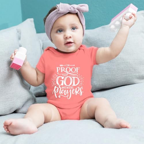 listery I'M Proof That God Answers Prayers Baby Bodysuit Baby Religious Infant - Image 2