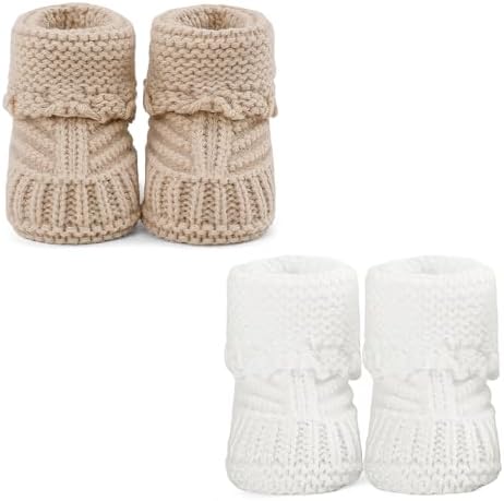 Newborn Knit Booties Soft Baby Sock Boots by DUONITITI