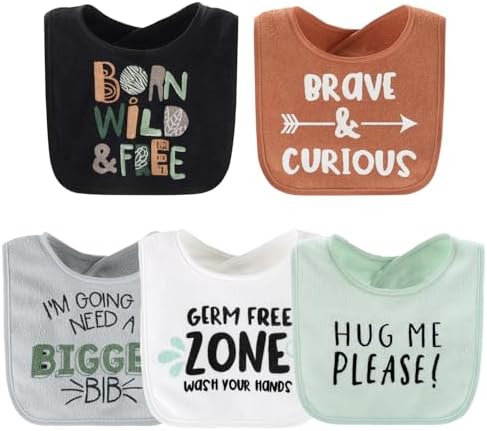The Peanutshell Baby Boy Terry Bibs Set of 10-100% Cotton, Absorbent Baby Bibs - Image 4