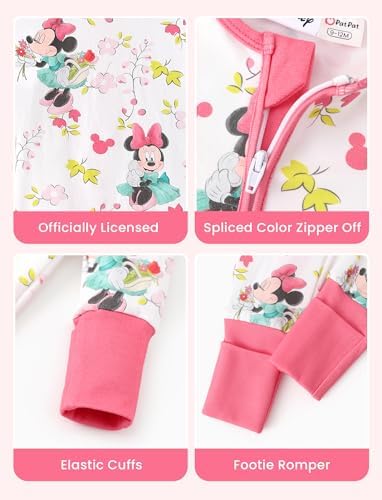 Disney Baby Organic Cotton Zip Footie Clothes Romper Outfit - Image 7