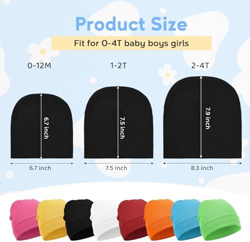 Zando Baby Beanie Newborn Hats Infant Toddler Seamless Warm Soft Knit Cap - Image 5