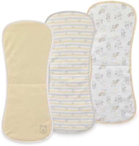 Disney Baby Burp Cloths 3-Pack – Mickey Mouse and Minnie Mouse Soft Absorbent by Disney
