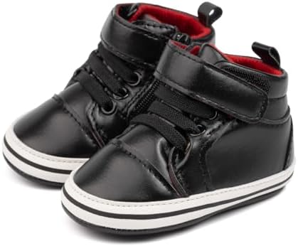 Meckior Toddler Baby Boys Girls High Tops Ankle Sneakers Soft Anti-Slip Sole PU by Meckior