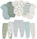 Ruliby Baby Bodysuit and Pant Set Summer Ribbed Mix Match Infant Clothes by Ruliby