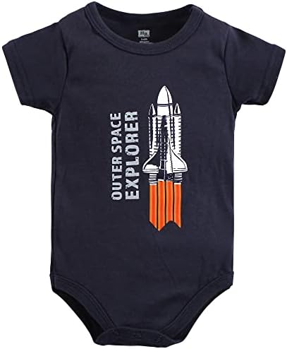 Hudson Baby Unisex Baby Cotton Bodysuit, Shorts and Shoe Set - Image 3
